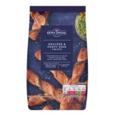 Asda Extra Special All Butter Gruyere and Poppy Seed Twists 125g