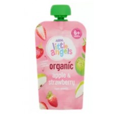 Asda Little Angels Fruit Pouch Apple and Strawberry 6 Months 120g