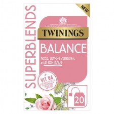 Twinings Superblends Balance Tea with Rose and Lemon Balm 20 Tea Bags