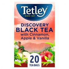 Tetley Discovery Black Tea with Cinnamon Apple and Vanilla 20 per pack