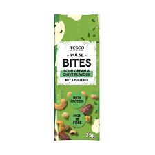 Tesco Sour Cream Chive Flavoured Pulse and Nut Bites 25G