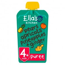 Ellas Kitchen Organic Pear Apricot Pineapples and Ginger 120g 4 Months