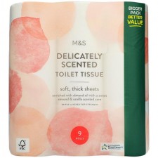 Marks and Spencer Delicately Scented Toilet Tissue 9 per pack