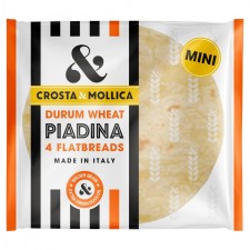 Crosta and Mollica Mini Piadina Flatbreads Durum Wheat 100g