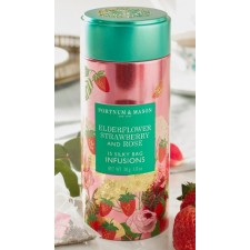 Fortnum and Mason Elderflower Strawberry and Rose Infusion Tin 15 Teabags