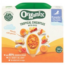 Organix Tropical Chickpeas with Rice Organic Baby Food 190g