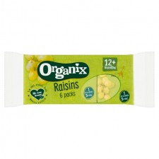 Organix Goodies 6 Organic Californian Raisins Mini Boxes 84g 12 Months