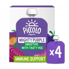 Piccolo Purple Organic Fruit and Veg Smoothie Pouches 6+ Months 4 x 90g