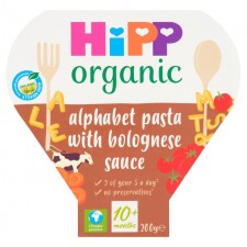 HiPP Organic Alphabet Pasta Shapes with Bolognese Sauce 200g