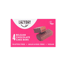 Lazyday Vegan and Free From Belgian Chocolate 4 Cake Bars