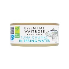 Waitrose Essential MSC Tuna Chunks In Spring Water 112g