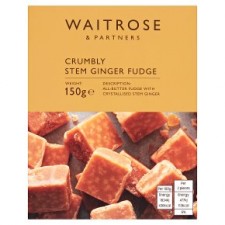 Waitrose Stem Ginger Crumbly Fudge 150g