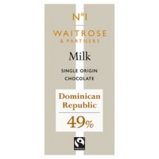 Waitrose No.1 Dominican Republic Milk Chocolate 49% 100g
