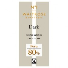 Waitrose No.1 Peru Dark Chocolate 80% 100g