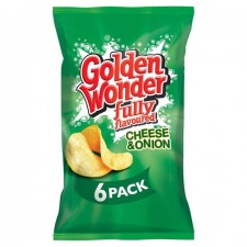 Golden Wonder Cheese and Onion Crisps 6 Pack