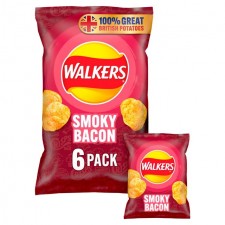 Walkers Smoky Bacon Crisps 6 Pack