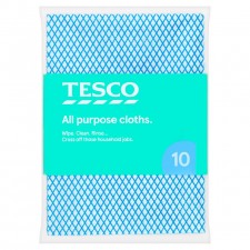 Tesco All Purpose Cloths 10 Pack