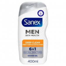Sanex Men Skin Health Deep Clean 6 in1 Shower Gel 400Ml