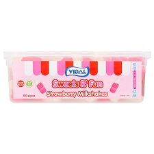 Vidal Sweets R Fun Strawberry Milkshakes 120 Pieces 