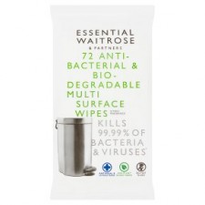 Waitrose Essential Antibacterial Multi Surface Wipes 72 per pack