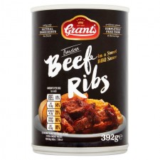 Grants Boneless Beef Ribs In BBQ Sauce 6 x 392g