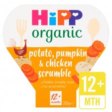 Hipp Organic 1 Year Potato Pumpkin And Chicken Scrumble 230g