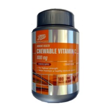 Boots Chewable Vitamin C Tablets 1000mg 180 Tablets Orange Flavour
