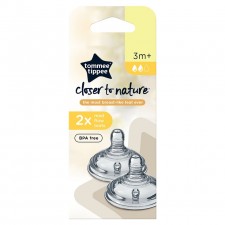 Tommee Tippee Closer To Nature Medium Flow Teats 2 per pack