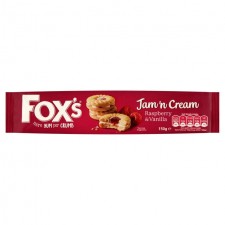 Retail Pack Foxs Jam n Cream Biscuits 12 x 150g 