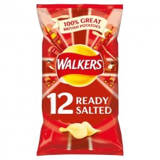 Walkers Ready Salted Crisps 12 Pack 
