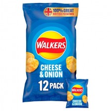 Walkers Cheese and Onion Crisps 12 Pack  