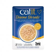 Catit Divine Shreds Chicken with Mackerel Wet Cat Food 75g