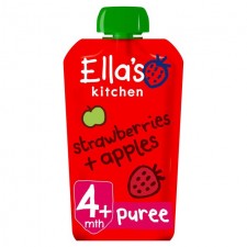 Retail Pack Ellas Kitchen Organic Strawberries and Apples 7 x 120g 4 Months
