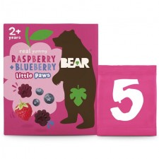 Bear Little Paws Raspberry and Blueberry Flavour 5 x 20g