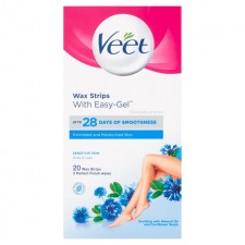Veet Wax Strips Sensitive Skin For Body 20 per pack