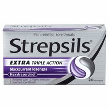 Strepsils Extra Triple Action Blackcurrant 24 per pack