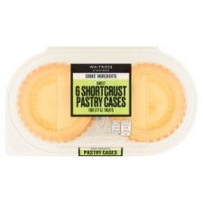 Waitrose Cooks Ingredients 6 Sweet Pastry Cases 156g