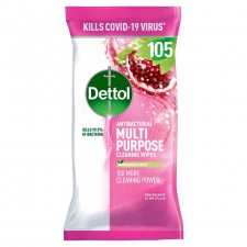 Dettol Large Multi Purpose Pomegranate and Lime Wipes 105 Pack