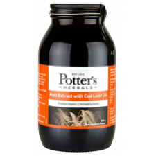 Potters Malt Extract and Cod Liver Oil Butterscotch 650ml