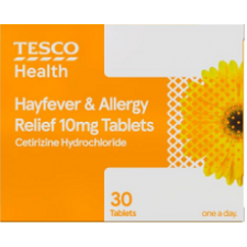 Tesco Hayfever and Allergy Relief Cetirizine 30s