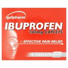 Galpharm Ibuprofen 200mg Caplets 16 per pack 