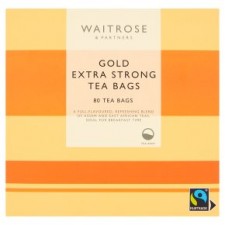 Waitrose Gold Extra Strong 80 Tea Bags