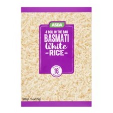 Asda 4 Pack Boil in the Bag Basmati Rice 500g