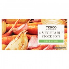Tesco Vegetable Stock Pot 4 Pack 112G