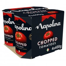 Napolina Chopped Tomatoes 4 X 400g