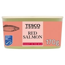 Tesco Skinless And Boneless Red Salmon 170g