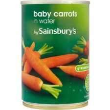 Sainsburys Baby Carrots in Water 300g