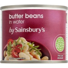 Sainsburys Butter Beans In Water 215g