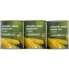 Sainsburys Sweetcorn 3 x 198g