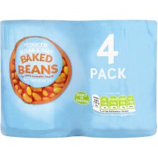 Sainsburys Baked Beans In Tomato Sauce Reduced Sugar and Salt 4x420g